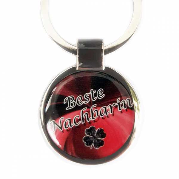 Beste Nachbarin Schlüsselanhänger personalisiert Geschenkidee