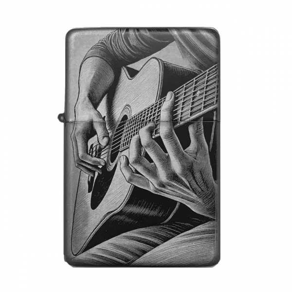 Gitarrist-Feuerzeug mit individueller Gravur – Perfekt für Musikliebhaber und Gitarrenspieler