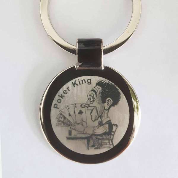 Poker King Gravur Schlüsselanhänger Talisman personalisiert mit Gravur 