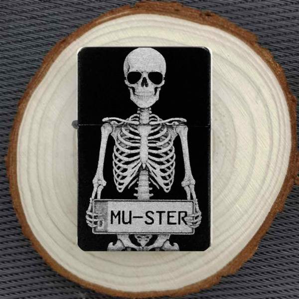 Feuerzeug Kennzeichen & Skull mit Gravur personalisiert