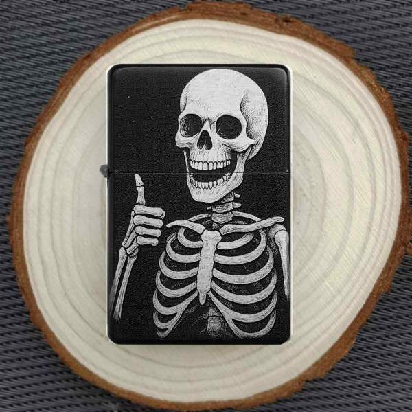 OK Skull Feuerzeug optional personalisiert
