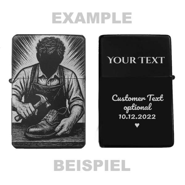 Feuerzeug Schuster Handwerk – personalisierbar