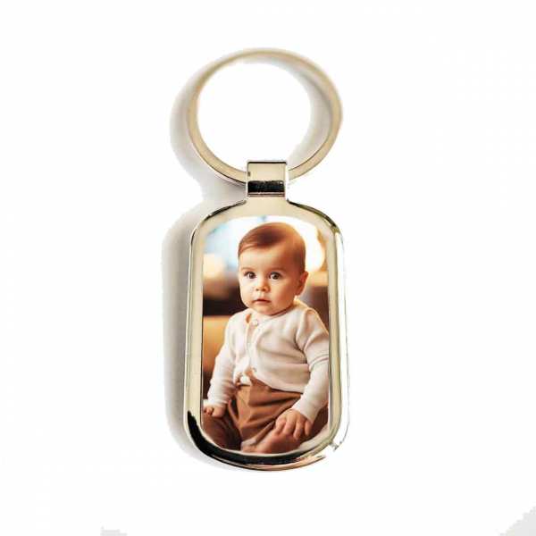 Schlüsselanhänger mit Babyfoto und Gravur
