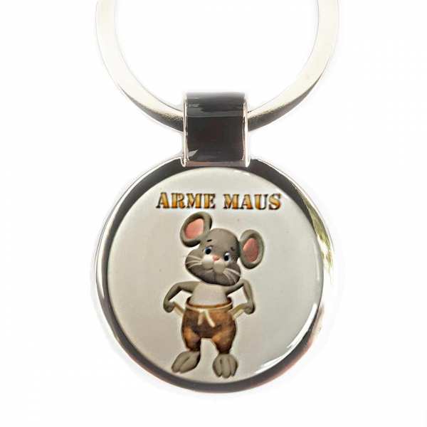 Arme Maus Schlüsselanhänger mit Gravur personalisiert