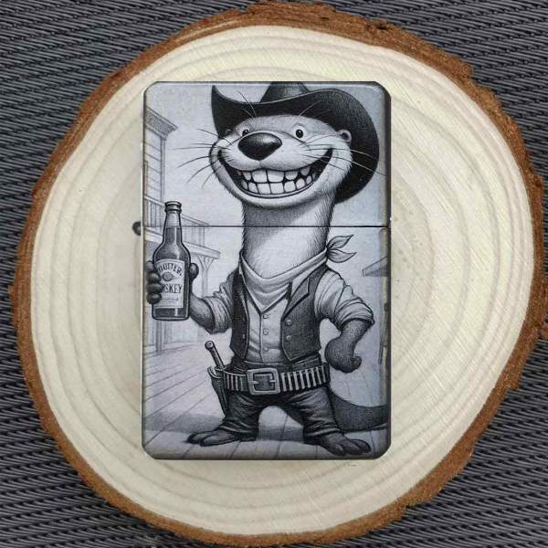 Feuerzeug Otter Cowboy – personalisierbar