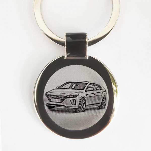 Hyundai IONIQ Schlüsselanhänger personalisiert mit Gravur