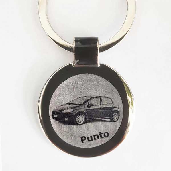 Fiat Punto Gravur Schlüsselanhänger personalisier mit Gravur