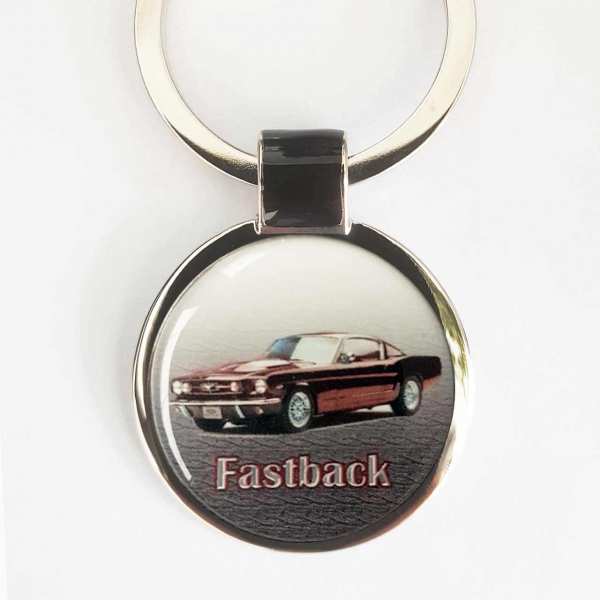 Mustang Fastback Foto Schlüsselanhänger mit Gravur