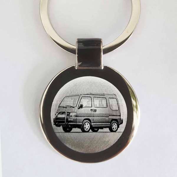 Subaru Libero Gravur Schlüsselanhänger personalisiert - original Fotogravur