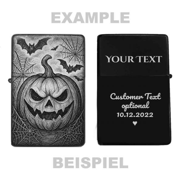 Feuerzeug Halloween Kürbis – personalisierbar