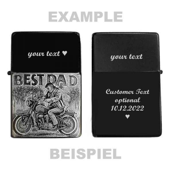 Briquet Best Dad avec votre propre gravure de texte, cadeau personnalisé, fête des pères