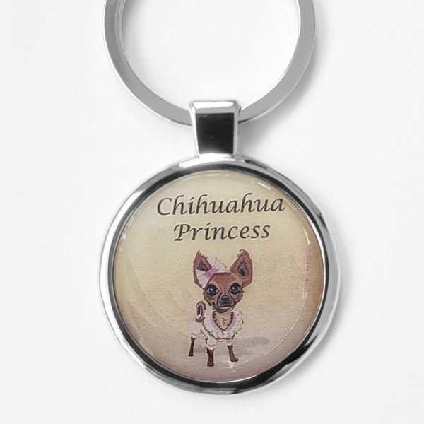 Chihuahua Schlüsselanhänger personalisiert