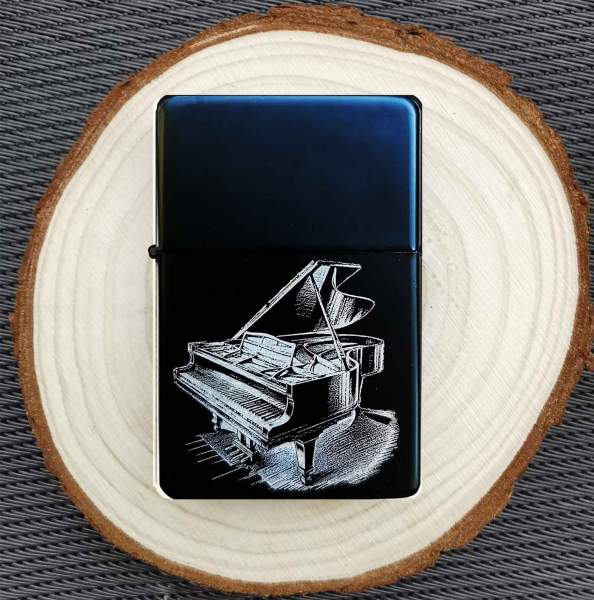 Klavier Feuerzeug mit Gravur Geschenkidee für Pianist Konzertflügel