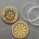Vorschau: Personalisierte Darts Münze "Board" | Gravur oben & unten | Messing Glücksbringer