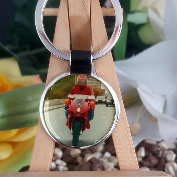 Foto Schlüsselanhänger für Motorrad Fans mit Gravur