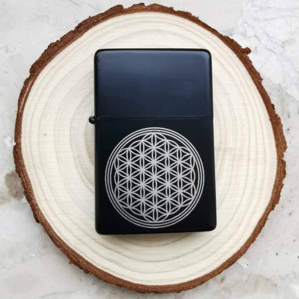 Flower of life lighter with your own text engraving personalized gift