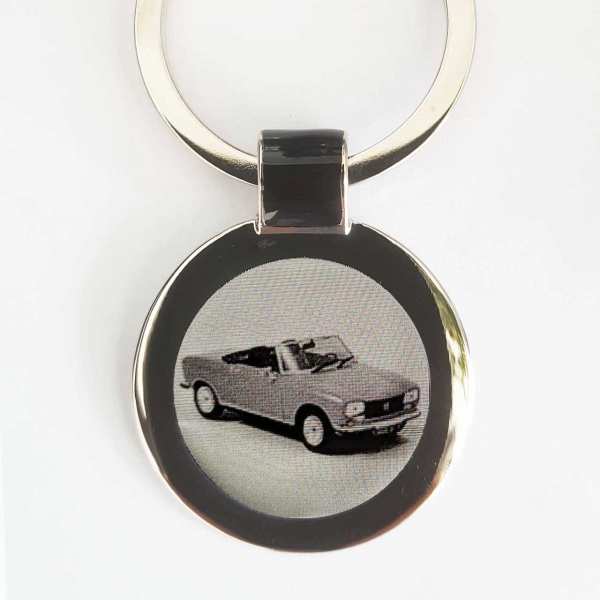 Peugeot 304 Cabrio Schlüsselanhänger personalisiert - original Fotogravur