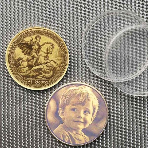 Saint George Protective Coin  Personalized Talisman