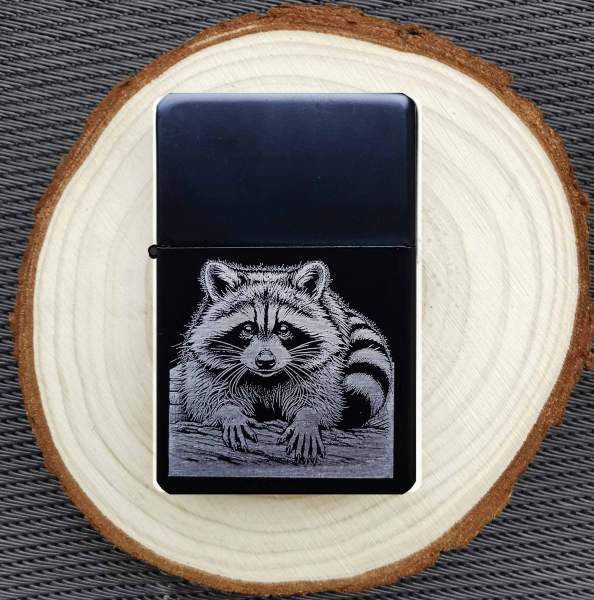 Wasbeeraansteker met gravure cadeau voor wasbeerliefhebbers gepersonaliseerd met uw eigen tekstgravure