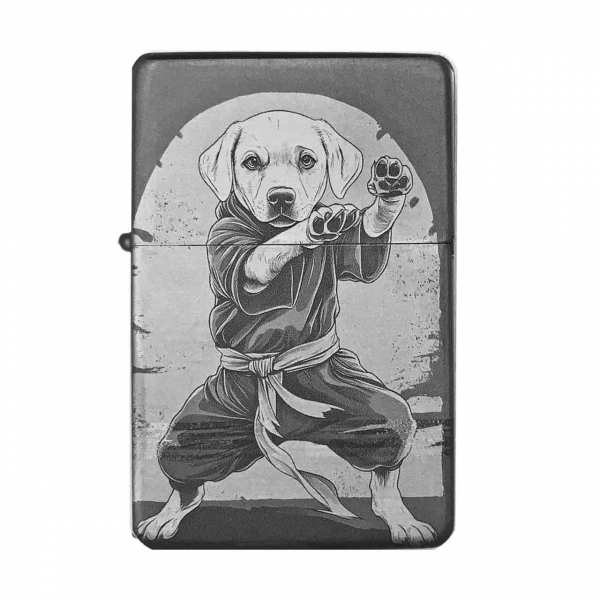 Sturmfeuerzeug "Ninja-Labrador" – personalisierbar