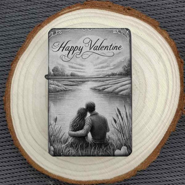 Feuerzeug Happy Valentine Valentinstag – personalisierbar