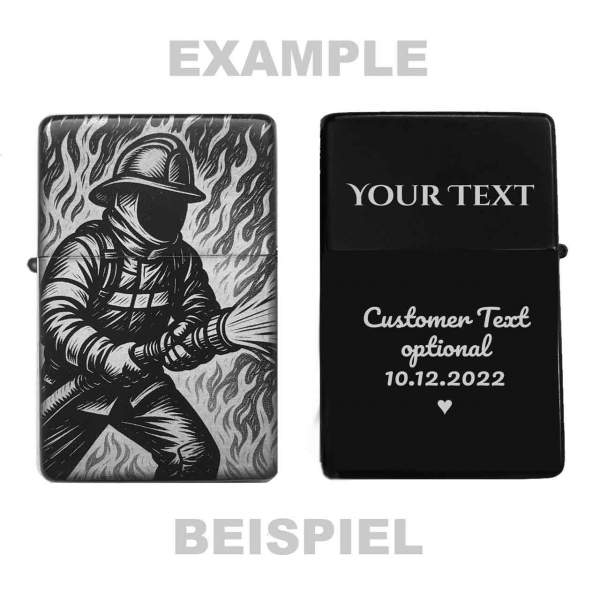 Feuerzeug Feuerwehr Einsatz – personalisierbar