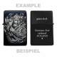 Aperçu: Briquet Viking Lineart Hache Viking personnalisée en option avec votre texte de gravure au dos