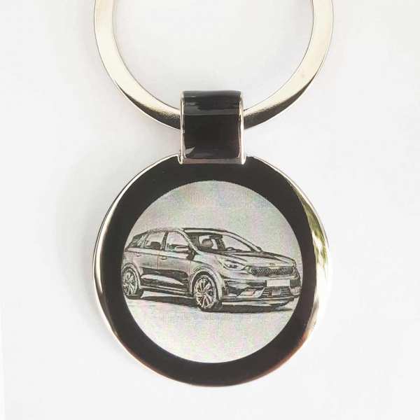 Kia Niro Schlüsselanhänger personalisiert - original Fotogravur