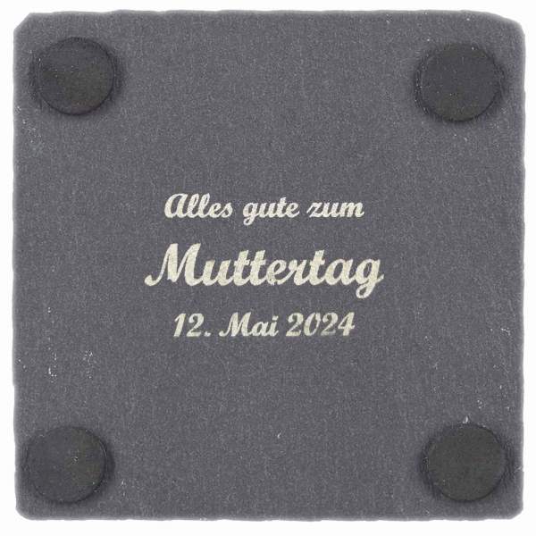 Set Best Mom Schiefer-Untersetzer personalisiertes Geschenk Muttertag quadratisch