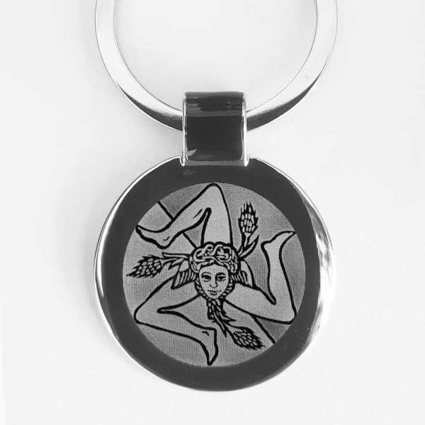 Sizilien Wappen Gravur Schlüsselanhänger personalisiert - original Fotogravur