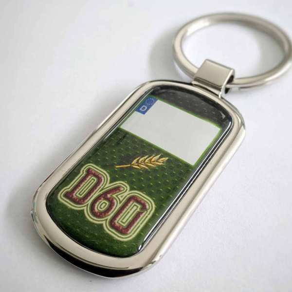 Deutz Kennzeichen D60 Schlüsselanhänger personalisiert & Gravur Rückseite