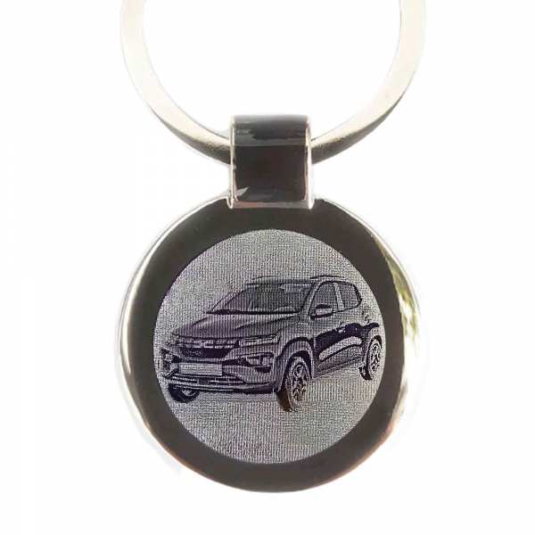 Dacia Spring Schlüsselanhänger personalisiert mit Gravur