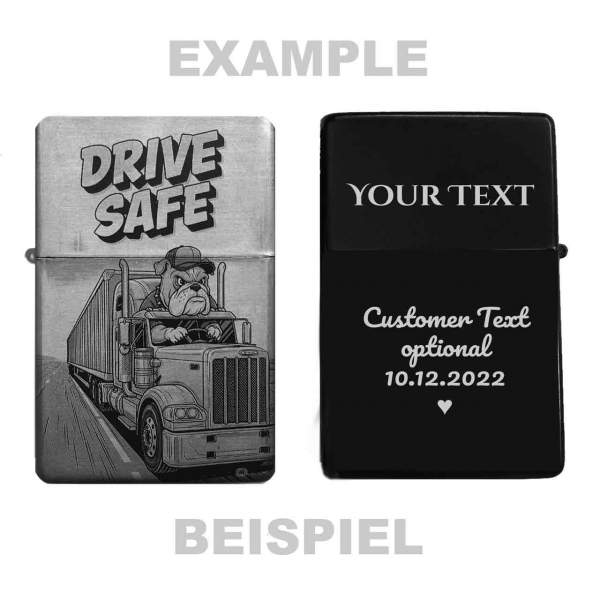 Drive Safe LKW Feuerzeug optional personalisiert