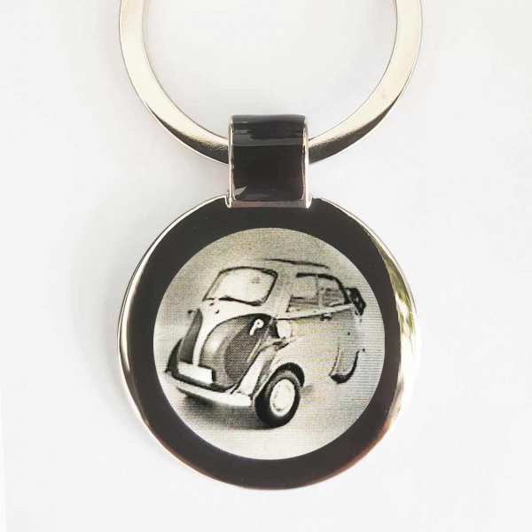 BMW Isetta Gravur Schlüsselanhänger personalisiert - original Fotogravur