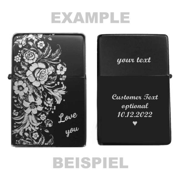 Love you Liebesgeschenk Feuerzeug mit Personalisierungsoption