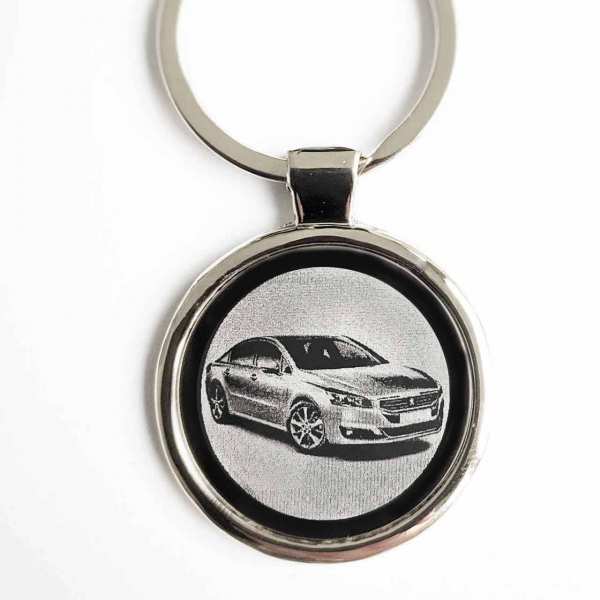Peugeot 508 Gravur Schlüsselanhänger personalisiert - original Fotogravur